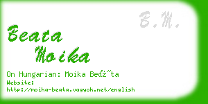 beata moika business card